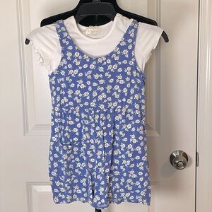 Btween Floral Romper w/White Shirt Size 7